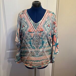 Reba Multicolor Geometric Blouse